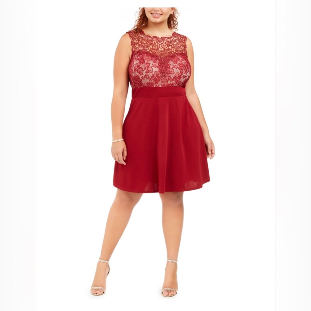 Elegant Burgundy Lace Dress